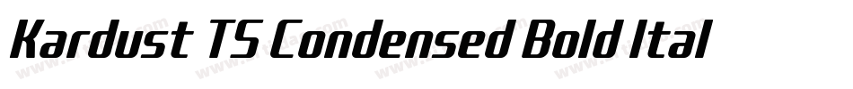Kardust TS Condensed Bold Italic字体转换